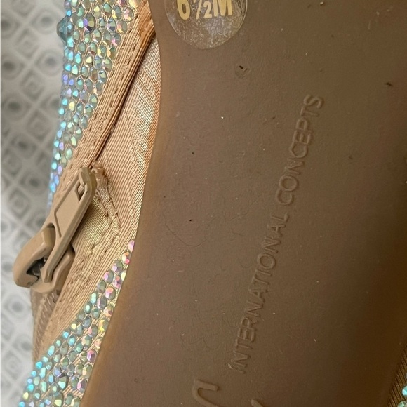 INC International Concepts Silver Heeled Boots with Stiletto - Picture 2 of 2